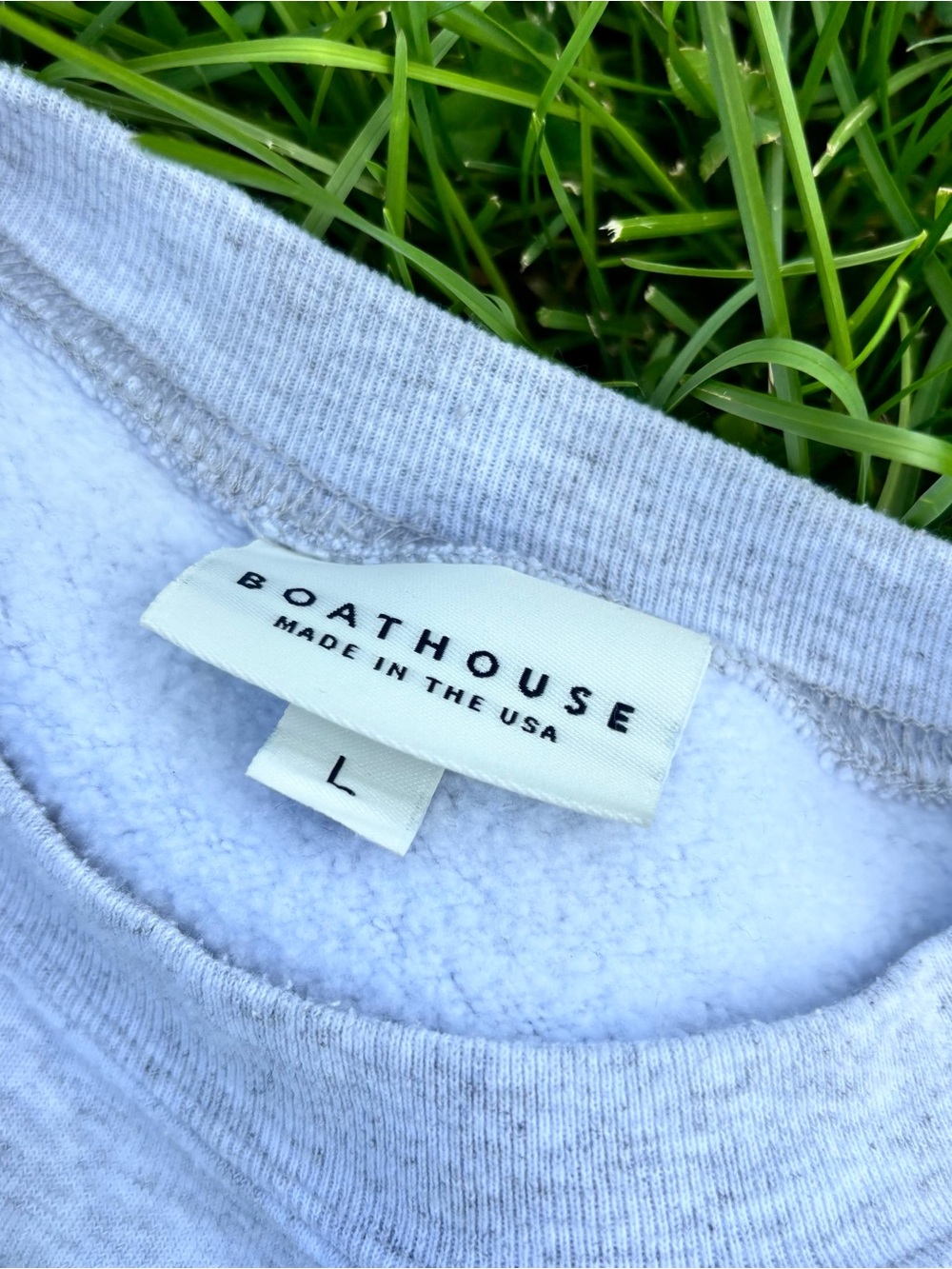Philadelphia Gray Crewneck Sweatshirt Boathouse Green Embroidered Letter - Picture 5 of 7